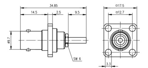 Telegaertner-j01001b0041-bnc-steckverbinder-buchse-einbau