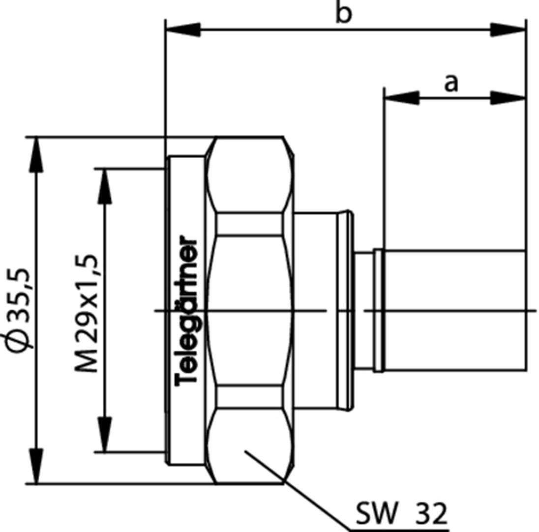 Telegärtner 100024414 100024414 7-16-DIN-Steckverbinder Stecker, gerade 50 Ω 1 St.-4