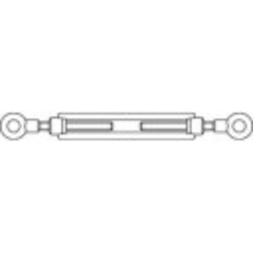 TOOLCRAFT 136617 Spannschloss Öse-Öse M24 Stahl galvanisch verzinkt DIN 1480 1 St.