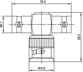 BNC-Adapter Zeichnung Weiß