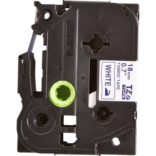 Thumbnail - Schriftband Textil unlaminiert Brother TZe TZe-FA4B Bandfarbe: Weiß Schriftfarbe:Blau 18 mm 3 m