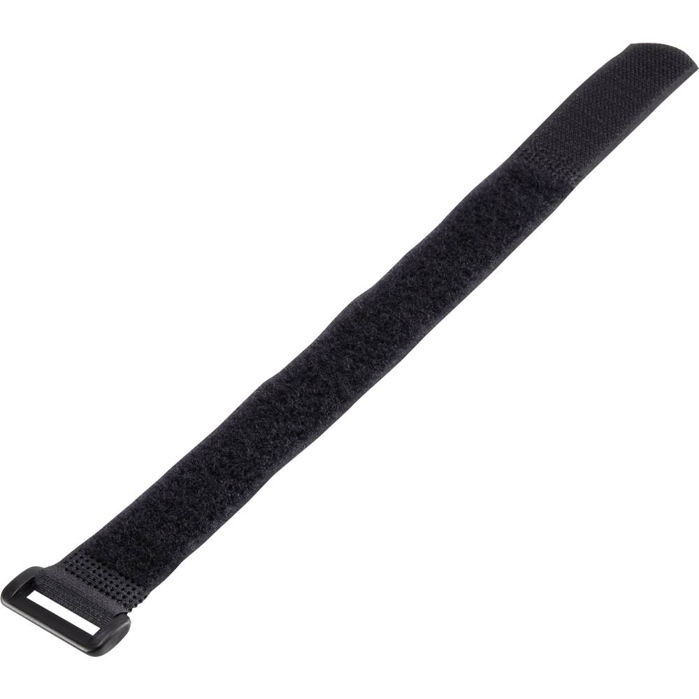 Basetech Klittenband met riem Haak- en lusdeel (l x b) 300 mm x 20 mm Zwart 1 stuks