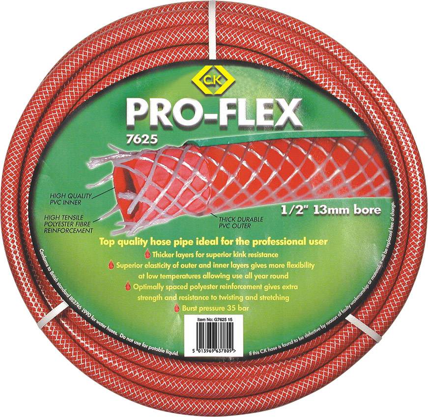 C.K G762550 Pro-Flex 13 mm 50 m 1/2 Zoll 1 St. Rot Gartenschlauch-0