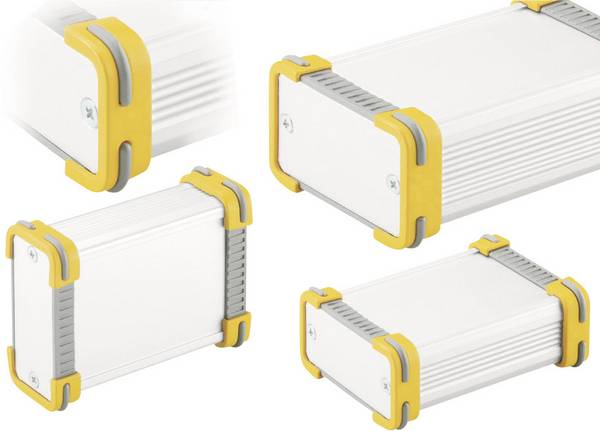 Fischer Elektronik FR 55 25 100 ME 10035341 Profil-Gehäuse 114 x 63.6 x 33  Aluminium  Natur, Gelb 1 St.