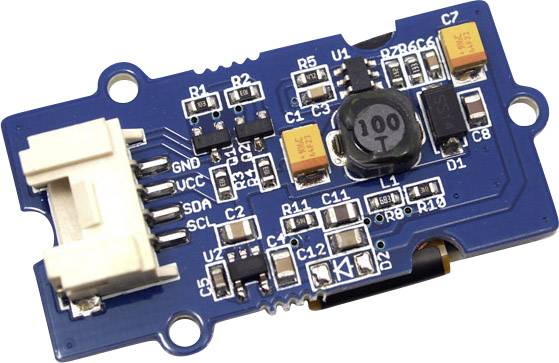Elektronische Platine mit verschiedenen Chips, Widerständen und Kondensatoren, verwendet zur Signalverarbeitung in technischen Geräten.