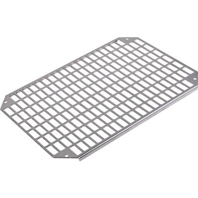 Rechteckiges Metallgitter mit quadratischen Öffnungen, verwendet als Bodenabdeckung oder zum Schutz von Lüftungsöffnungen.