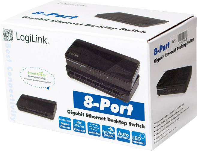 LogiLink NS0106 Netzwerk Switch NS0106 8 Port 1 GBit/s-10