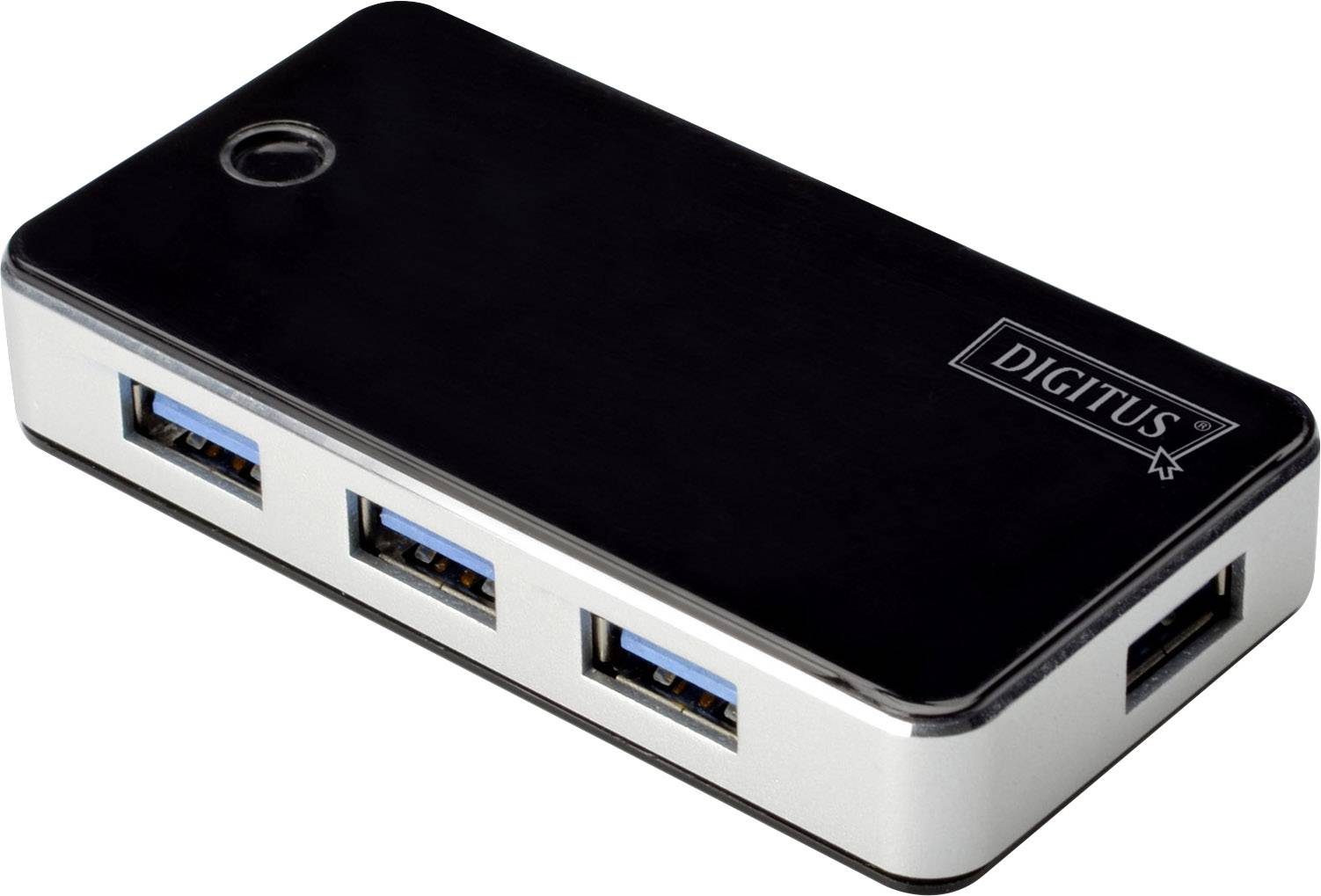 Digitus DA-70231 USB-Hub 4 Port USB-A USB 3.0 5 GBit/s Schwarz, Silber DA-70231