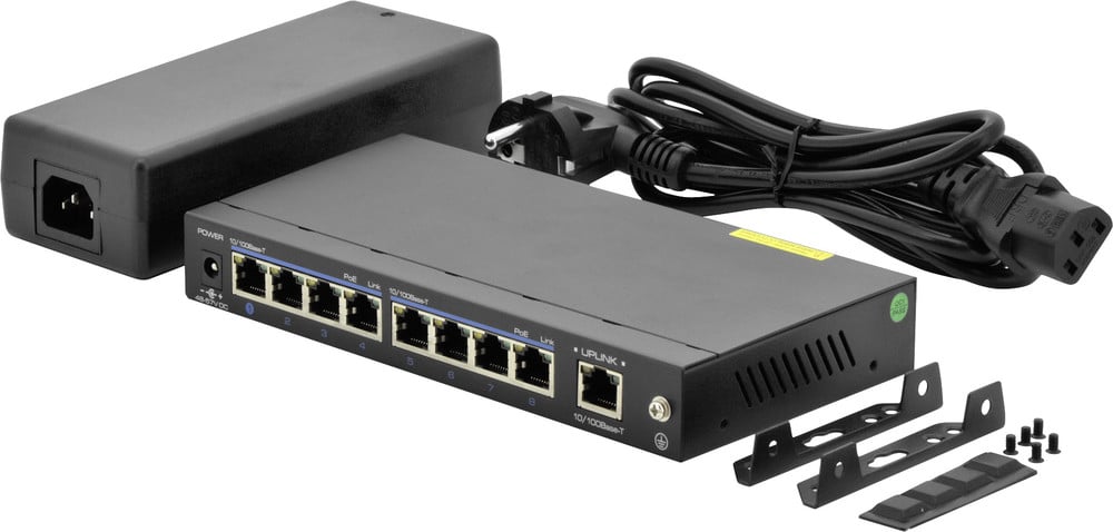 Digitus Professional 8Port PoE Fast Switch mit VLAN Funktion
