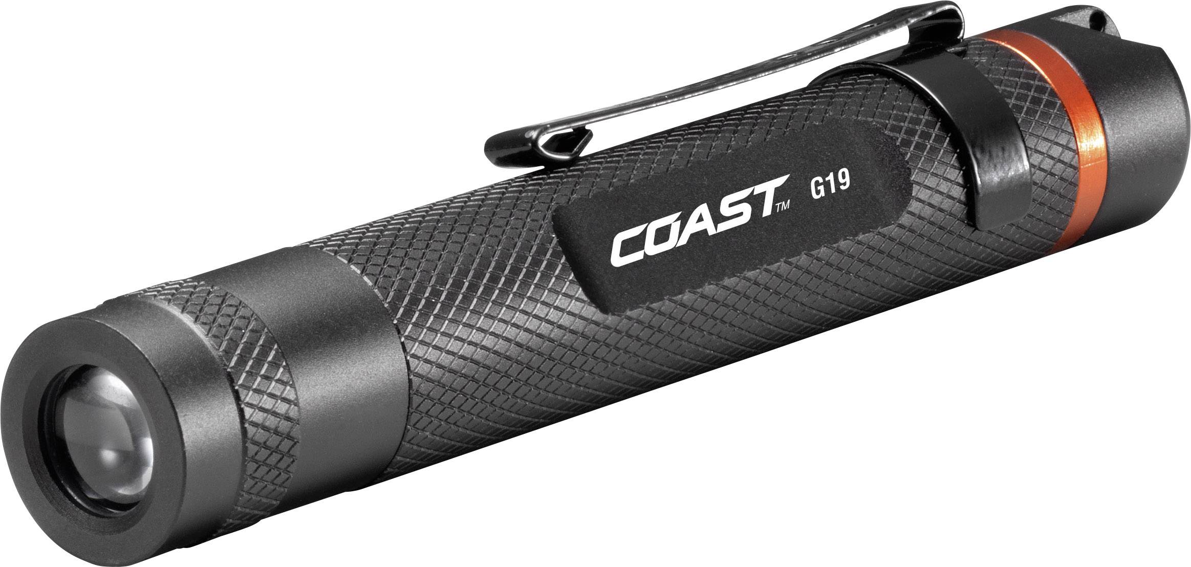 COAST LED Taschenlampe Coast G19 batteriebetrieben 57 g Schwarz