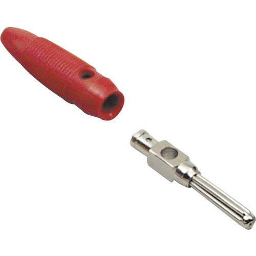 TRU COMPONENTS Büschelstecker Stecker, gerade Stift-Ø: 4 mm Rot 1 St.