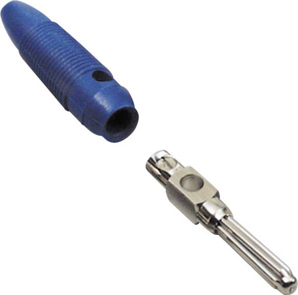 BKL Electronic 072165 Büschelstecker Stecker, gerade Stift-Ø: 4 mm Blau 1 St.