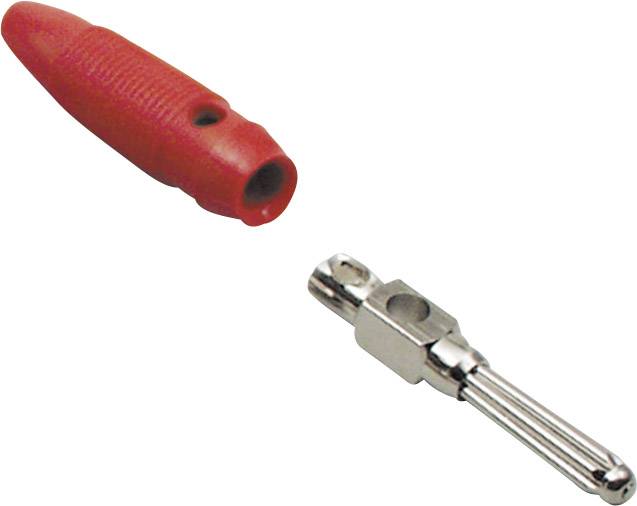 TRU COMPONENTS Büschelstecker Stecker, gerade Stift-Ø: 4 mm Rot 100 St.