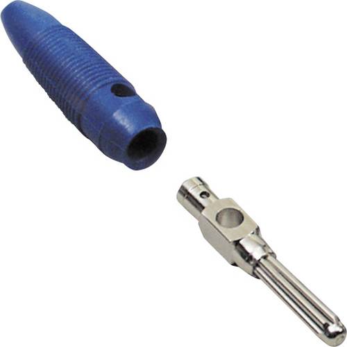 TRU COMPONENTS Büschelstecker Stecker, gerade Stift-Ø: 4 mm Blau 1 St.