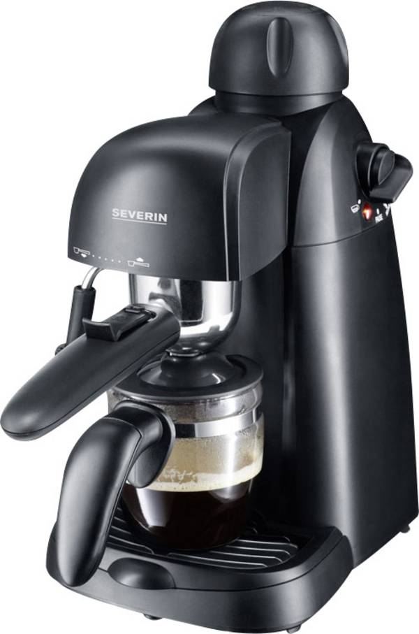 Severin KA 5978 Espressomaschine mit Siebträger Schwarz 800 W mit Milchaufschäumdüse