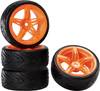 Reely 1:10 Straßenmodell Kompletträder Devil 12F Orange 4 St.
