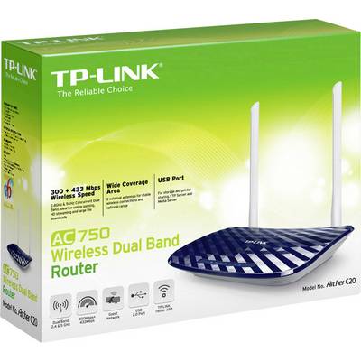 TP-LINK Archer C20 AC750 Wireless Router 4-Port-Switch 802.11a/b/g/n/ac - Dualband-2