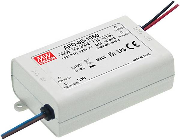 MEAN WELL APC-35-350 LED-Treiber Konstantstrom 35 W 0.35 A 28 - 100 V/DC nicht dimmbar, Überlastschutz 1 St.