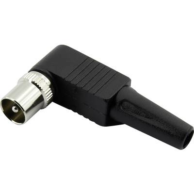 TRU COMPONENTS 1372218 Koax-Winkelstecker mit Knickschutztülle Anschlüsse: Koax-Stecker IEC 1 St.
