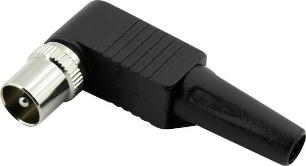 TRU COMPONENTS 1372218 Koax-Winkelstecker mit Knickschutztülle Anschlüsse: Koax-Stecker IEC  1 St.