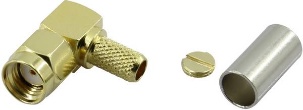 TRU COMPONENTS SMA-JWC-RG58 1372237 SMA-Reverse-Steckverbinder Stecker, gewinkelt 50 Ω 1 St.