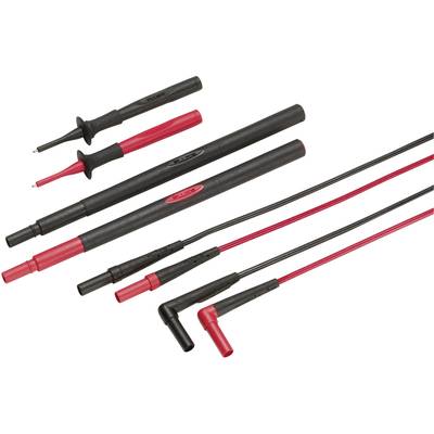 Fluke TL238 Sicherheits-Messleitungs-Set [Prüfspitze, Lamellenstecker 4 mm - Buchse 4 mm, Lamellenstecker 4 mm]  Rot, Sc