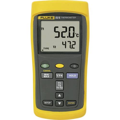 Thumbnail - Fluke 52 II Temperatur-Messgerät kalibriert (ISO) -250 - +1372 °C Fühler-Typ J, K, T, E