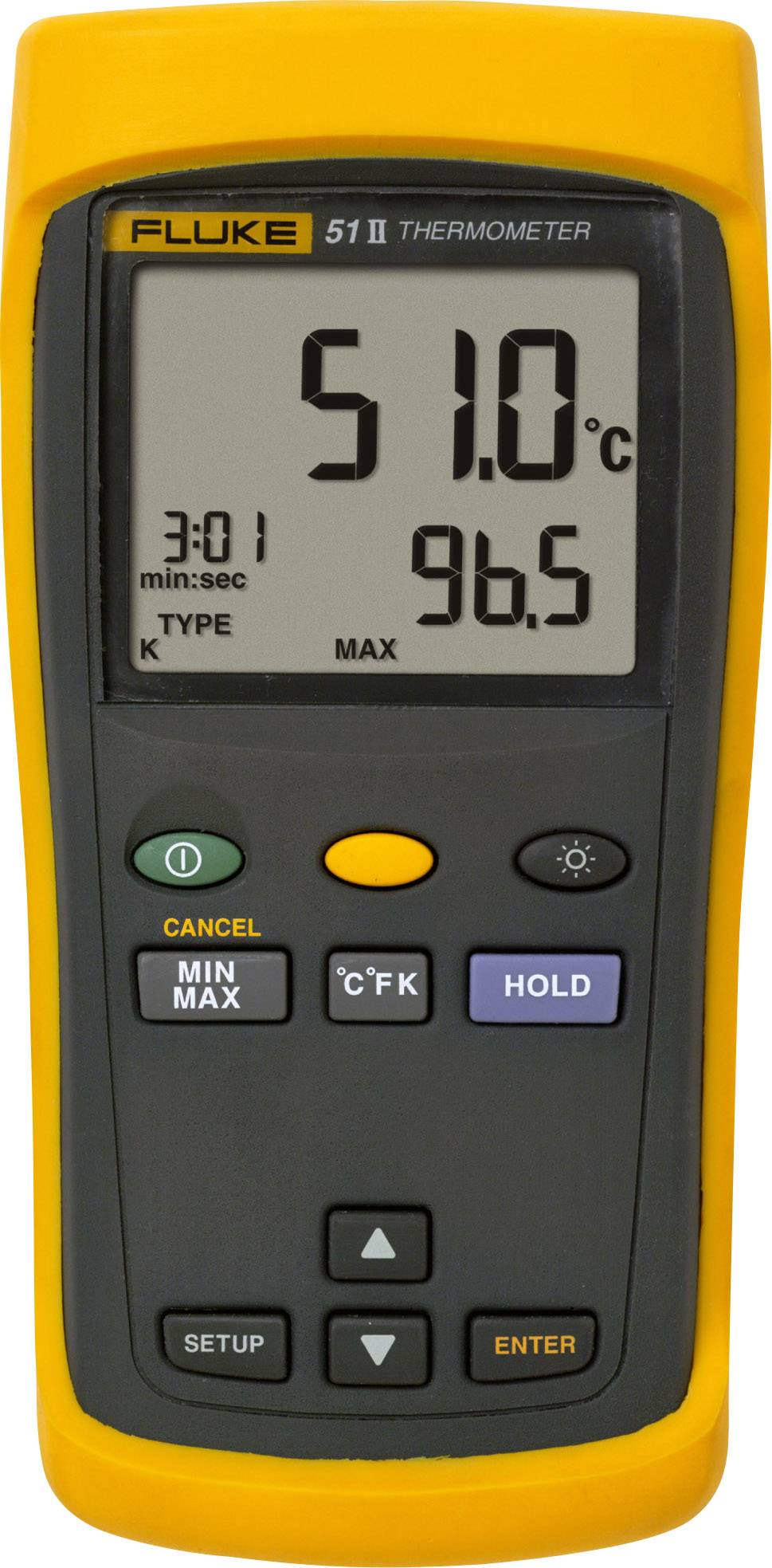 FLUKE 51 II Temperatur-Messgerät -250 bis +1372 °C Fühler-Typ J, K, T, E (1281142)