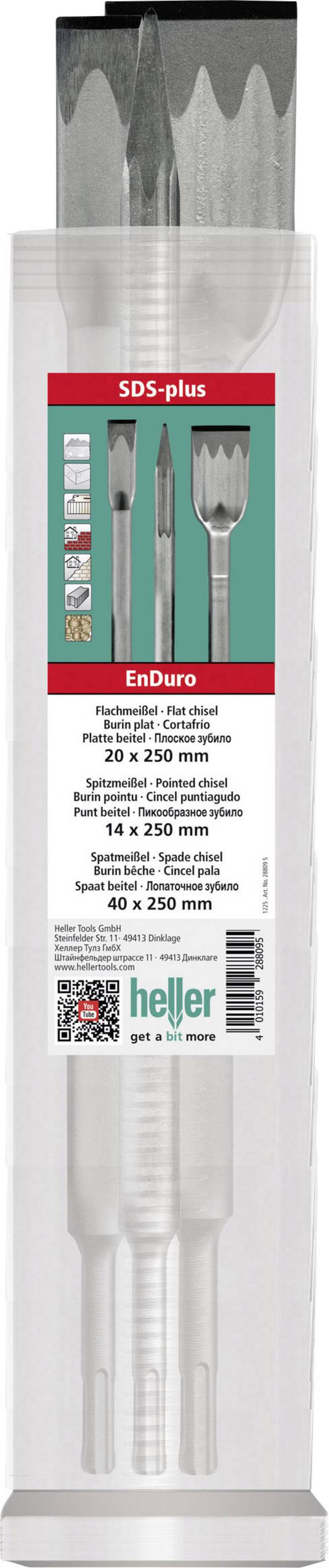 Heller 28814 9 Enduro Meißel-Set 3teilig  Gesamtlänge 250 mm SDS-Plus 1 St.