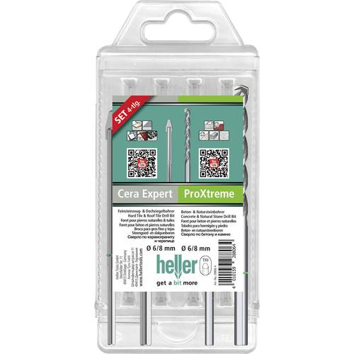 Heller Cera Expert + ProXtreme 28813 2 Hartmetall Dachziegelbohrer 4teilig Dreikantschaft 1 St.