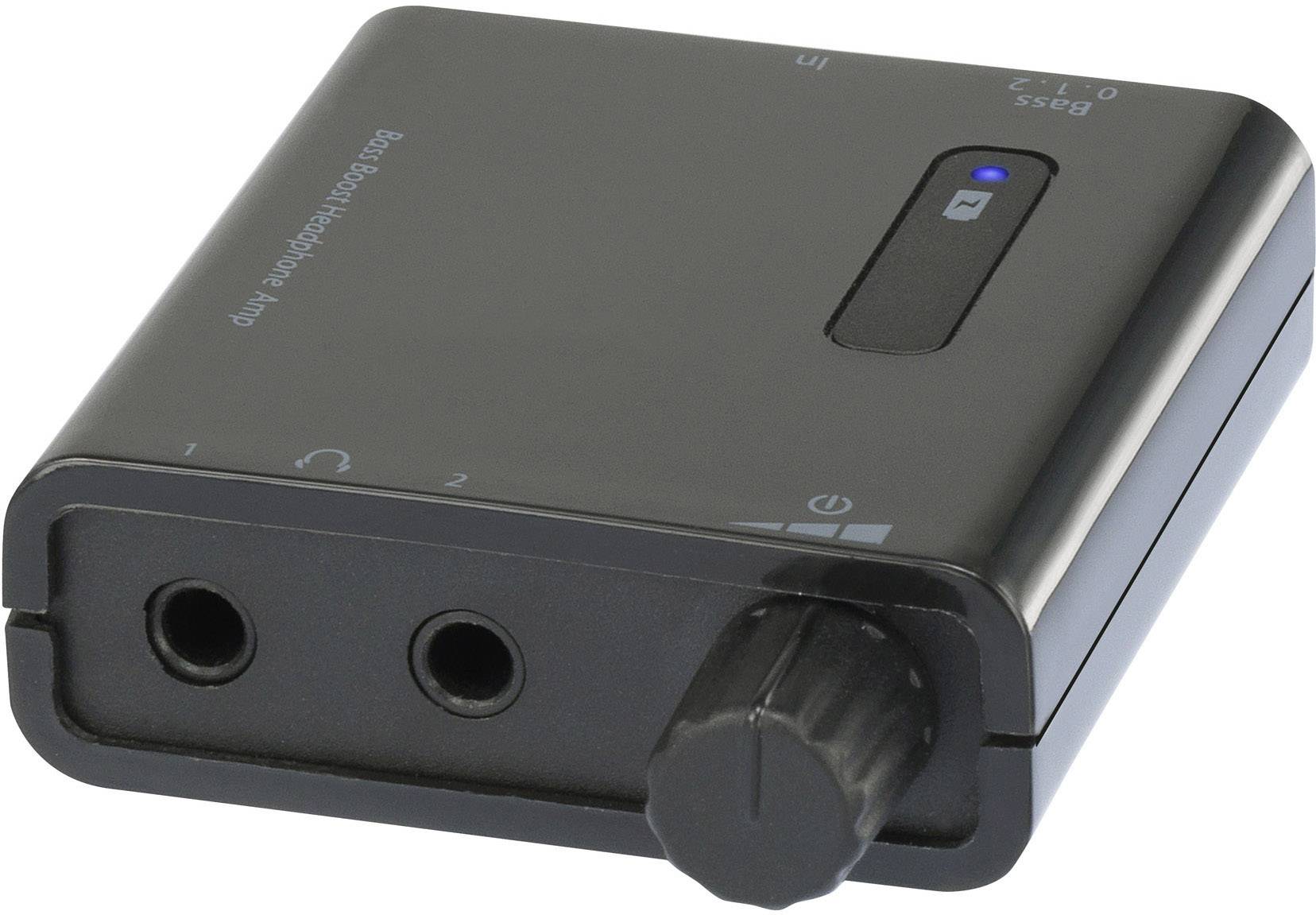 Audio Stereo HIFI Kopfhörer Verstärker AMP mit 3.5mm AUX für Handy（Blau） 