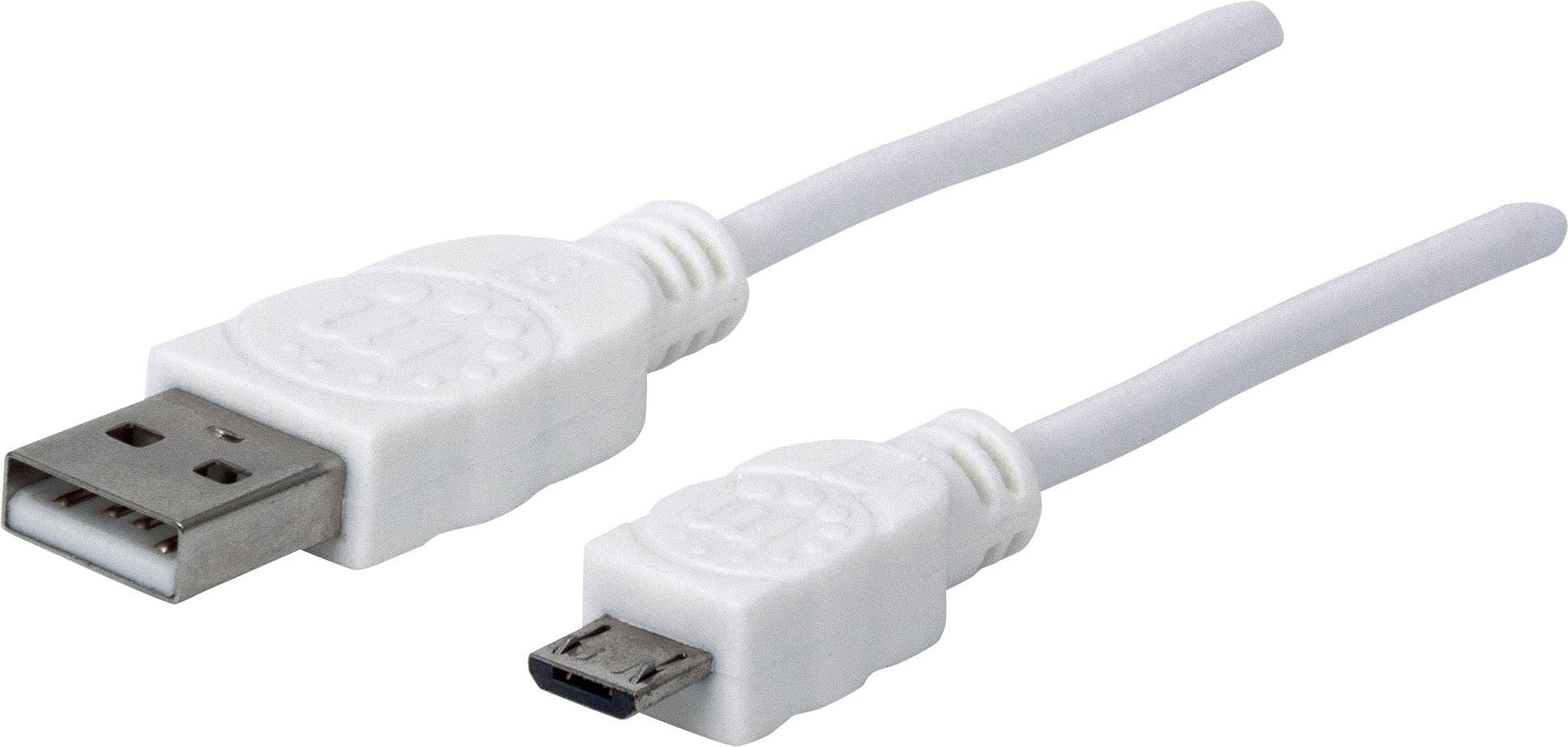 MANHATTAN Kabel MANHATTAN USB 2.0 A-St. > micro-B-St. 1,0m [wh]