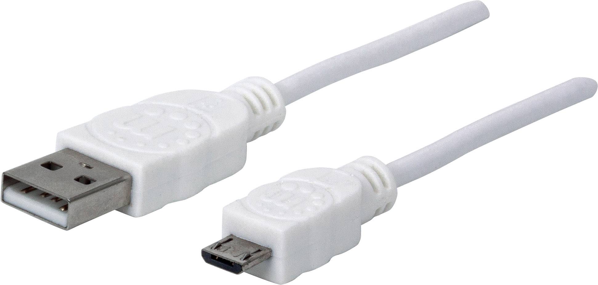 MANHATTAN Kabel MANHATTAN USB 2.0 A-St. > micro-B-St. 1,8m [wh]