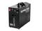 Ein schwarzes Nebelgerät mit der Aufschrift 'dynamic faze 700'. Es hat Knöpfe und Anschlüsse an der Vorderseite und einen Griff oben.