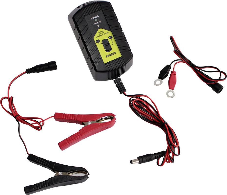 ProUser BC150N 16497 Automatikladegerät 12 V 2.25 A 2.25 A Dino Batterieladegerät 6V12V, 4A mit Polklemmen und