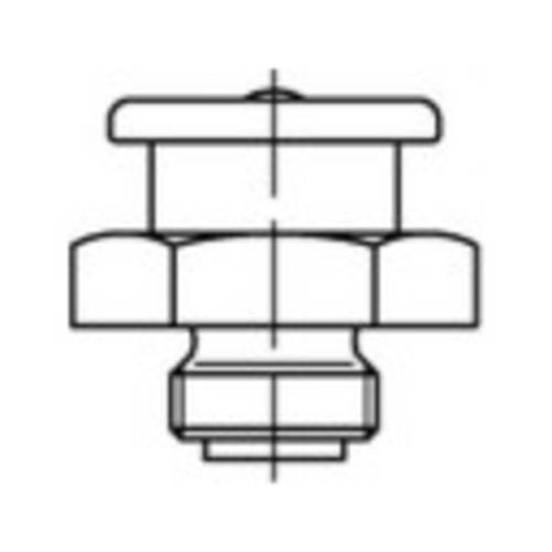 TOOLCRAFT Flachschmiernippel 11 mm Stahl galvanisch verzinkt Güte 5.8 M8 100 St.