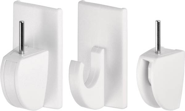 tesa POWERSTRIPS® Vario Gardinenhaken  Weiß Inhalt: 4 St.