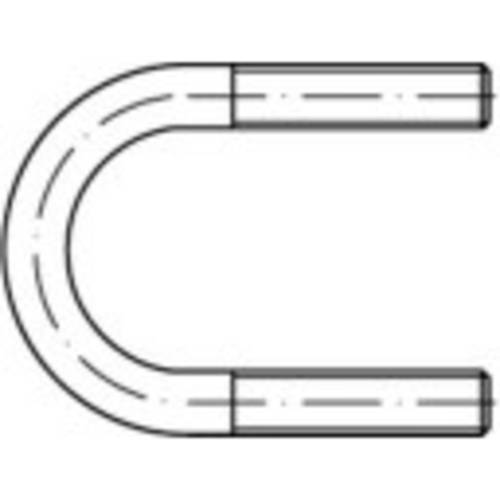 TOOLCRAFT 137765 Rundstahlbügel Stahl galvanisch verzinkt 100 St.