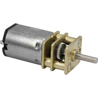 Elektromotor mit Getriebe, bestehend aus einem zylindrischen Metallgehäuse und einem goldfarbenen Getriebeblock mit Zahnrädern.