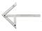Winkelmesser mit Lineal, zeigt Winkel von 90 Grad an. Lineal skaliert von 1 bis 15 cm. Geräteherstellerlogo sichtbar oben links.