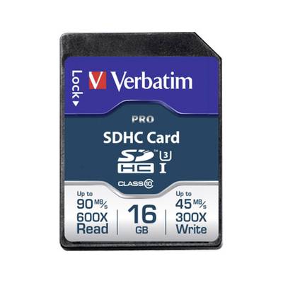 Verbatim PRO SDHC-Karte 16 GB Class 10, UHS-I, UHS-Class 3 