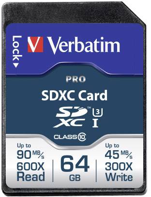 Verbatim PRO - Flash-Speicherkarte - 64 GB-1