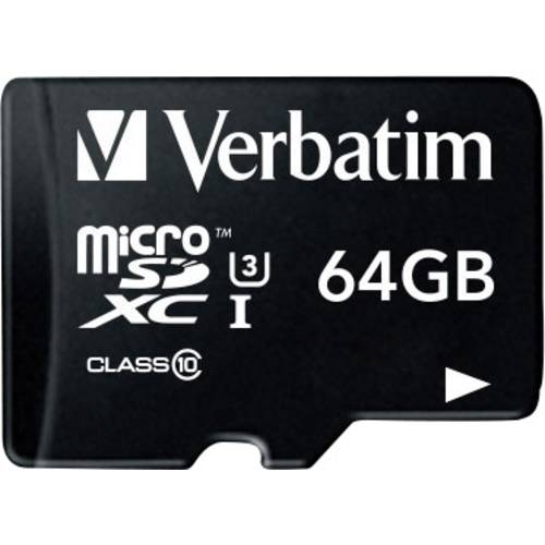 Verbatim PRO microSDXC-Karte 64 GB Class 10, UHS-I, UHS-Class 3 inkl. SD-Adapter