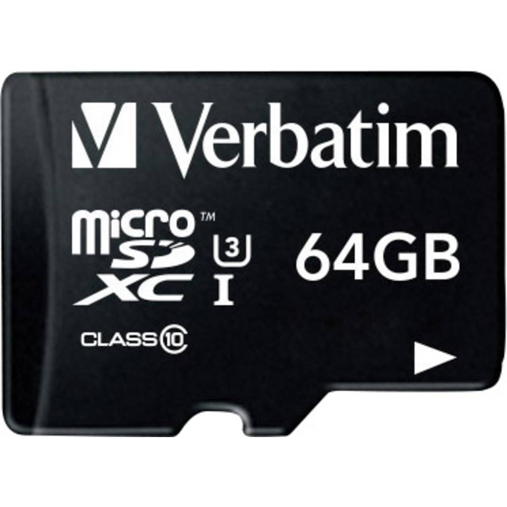 Verbatim Verbatim MicroSDXC Pro 64GB Class 10 UHS-I incl Adapter (47042)