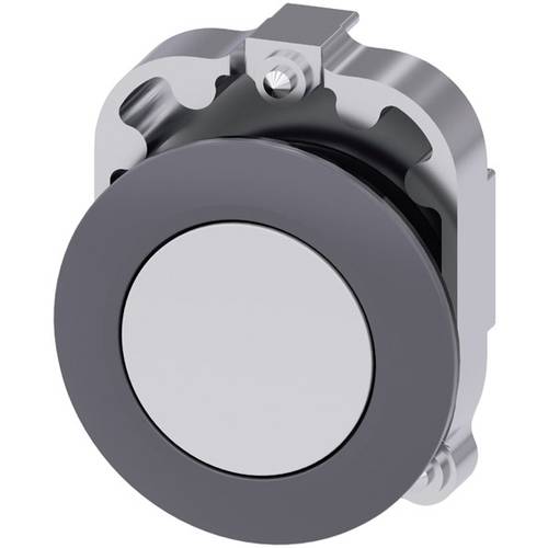 Thumbnail - Siemens 3SU10600JA600AA0 3SU1060-0JA60-0AA0 Drucktaster Frontring Metall, Betätiger flach Weiß Druckentriegelung 1 St.