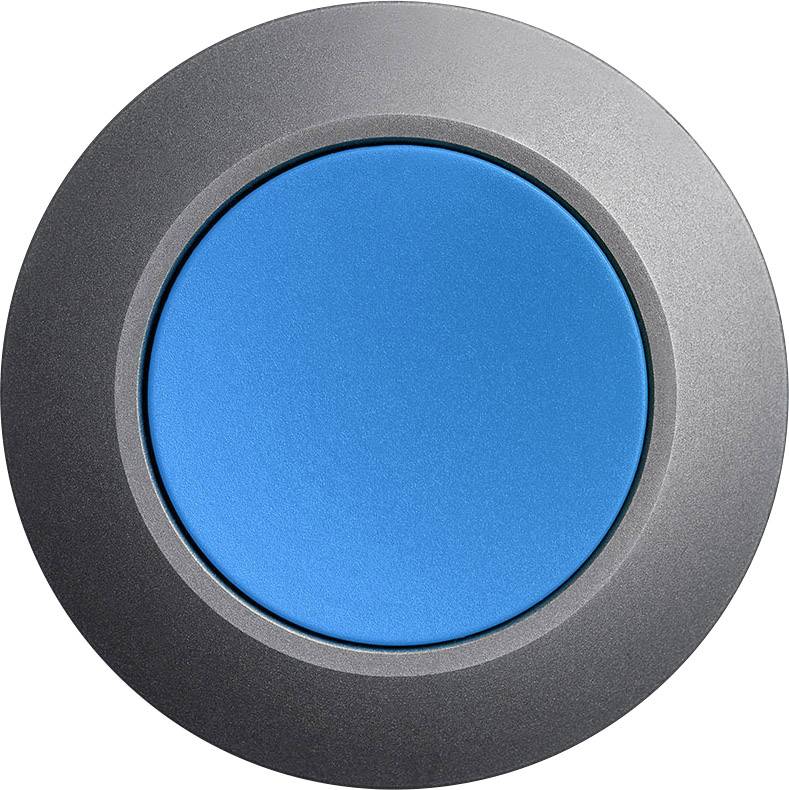 Siemens 3SU10600JA500AA0 3SU1060-0JA50-0AA0 Drucktaster Frontring Metall, Betätiger flach Blau Druckentriegelung 1 St.