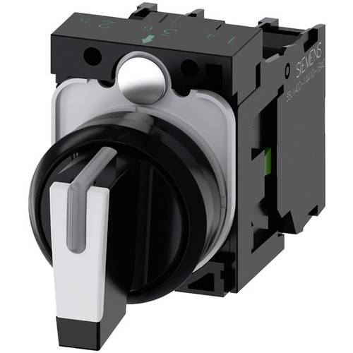 Thumbnail - Siemens 3SU11002BL601NA0 3SU1100-2BL60-1NA0 Knebelschalter Frontring Kunststoff Schwarz, Weiß 2 x 45 ° 1 St.