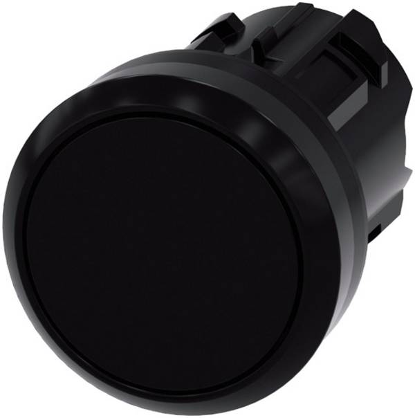 Siemens 3SU10000AB100AA0 3SU1000-0AB10-0AA0 Drucktaster Betätiger flach, Frontring Kunststoff Schwarz 1 St.
