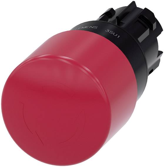 Siemens Dig.Industr. Not-Halt-Pilzdrucktaster 22mm,rund,rot,30mm 3SU1000-1GB20-0AA0