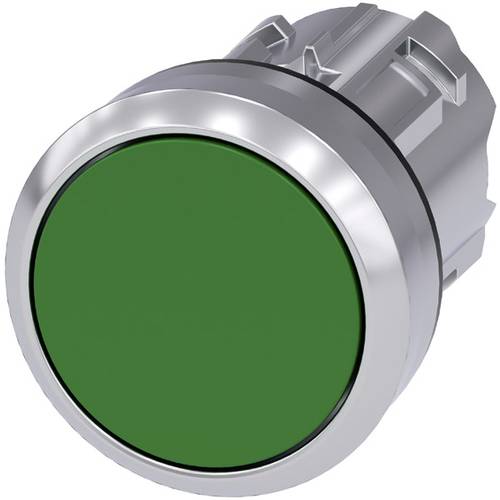 Thumbnail - Siemens 3SU10500AB400AA0 3SU1050-0AB40-0AA0 Drucktaster Frontring Metall, Hochglanz, Betätiger flach Grün 1 St.